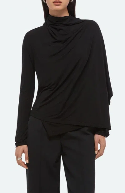 Helmut Lang Scarf Cardigan Top In Black