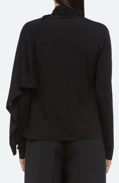 Helmut Lang Scarf Cardigan Top In Black