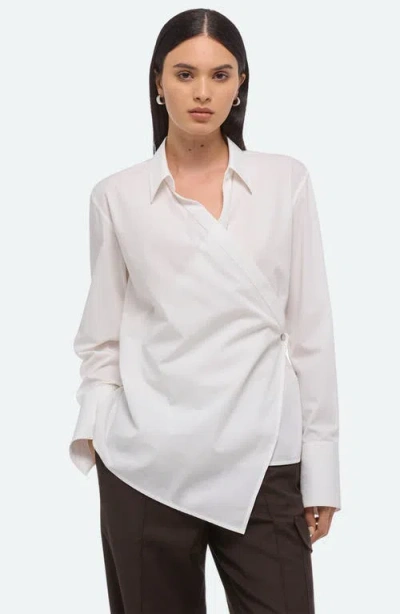 Helmut Lang Relaxed Wrap Shirt In White