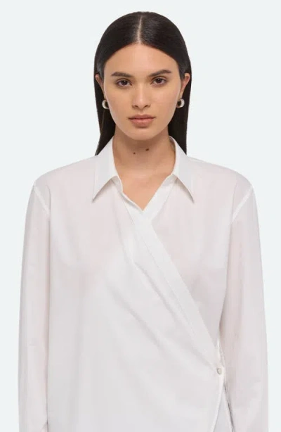 Helmut Lang Relaxed Wrap Shirt In White