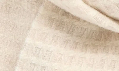 Rag & Bone Joni Recycled Wool Blend Waffle Scarf In Neutral