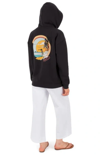 Hurley Forever Oversize Graphic Hoodie In Black