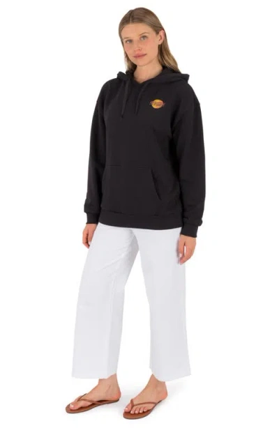 Hurley Forever Oversize Graphic Hoodie In Black