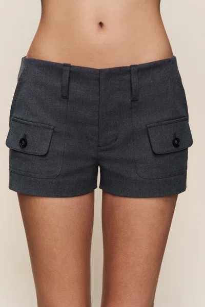 Danielle Guizio Ny Penelope Patch Pocket Short In Red