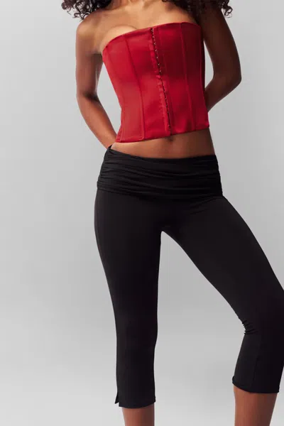 Danielle Guizio Ny Satin Corset In Red