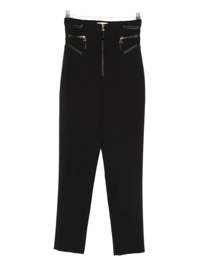 Elisabetta Franchi Zip-fastening Trim-detail Trousers In Blue