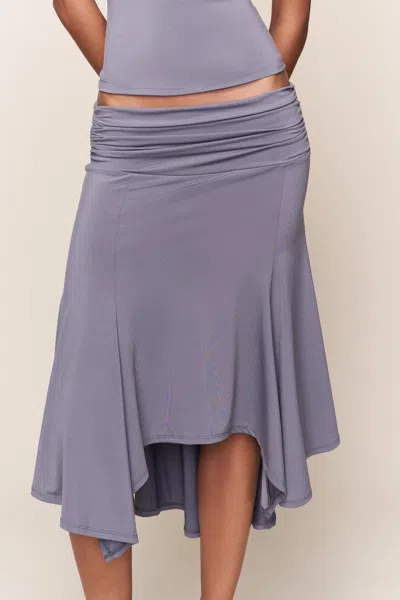 Danielle Guizio Ny Soffiano Skirt In Purple
