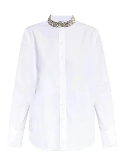 Alexander Mcqueen Shirt With Crystal-embellishment In White