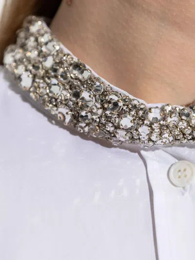 Alexander Mcqueen Shirt With Crystal-embellishment In White