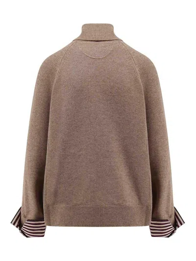 Brunello Cucinelli Cashmere Sweater Monili Detail In Pink