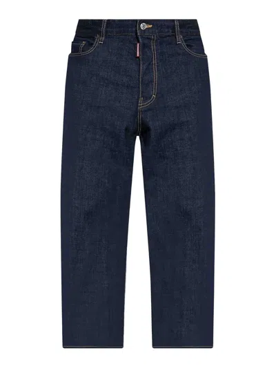 Dsquared2 Indigo Wide-leg Denim Jeans In Blue