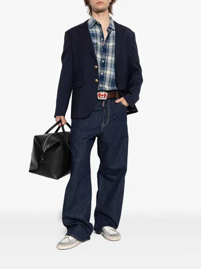 Dsquared2 Indigo Wide-leg Denim Jeans In Blue