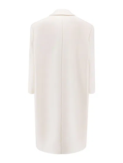 Givenchy Lapel Double-breasted Wool Coat Wide In White