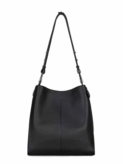 Givenchy Medium Grained Leather Belted Shoulder Bag In Black