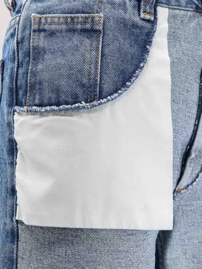 Mm6 Maison Margiela Mm6 By Maison Margiela Reversed Front Jeans In Blue