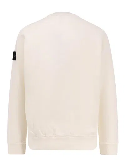 Stone Island Compass Patch Crewneck Sweatshirt In Neutral
