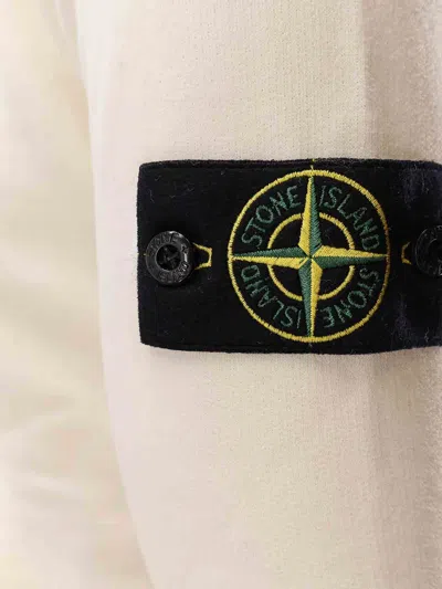 Stone Island Compass Patch Crewneck Sweatshirt In Neutral