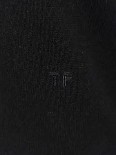 Tom Ford Cashmere Polo Shirt/sweater In Black