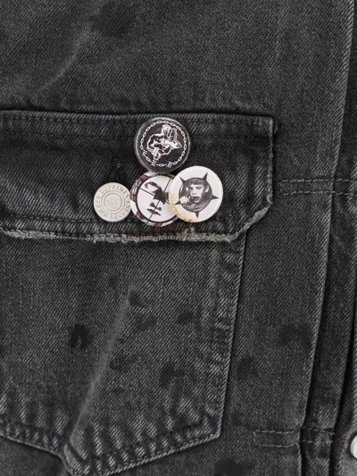 Enfants Riches Deprimes Type Vii Pin Assemblage Jacket In Grey Denim In Black