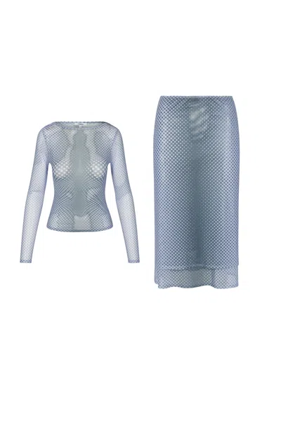 Fw25 Amelia Top + Maria Skirt In Blue
