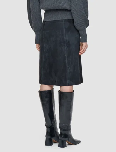 Joseph Nicole Suede Stretch Skirt In Black