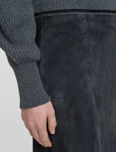 Joseph Nicole Suede Stretch Skirt In Black