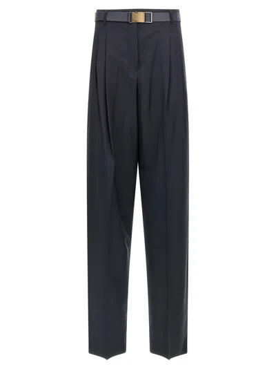 Max Mara Bergamo Pants Blue In Black