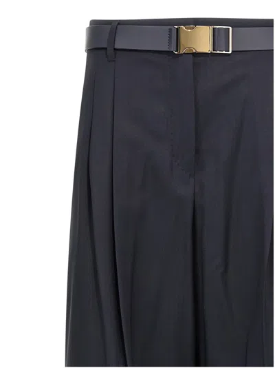 Max Mara Bergamo Pants Blue In Black
