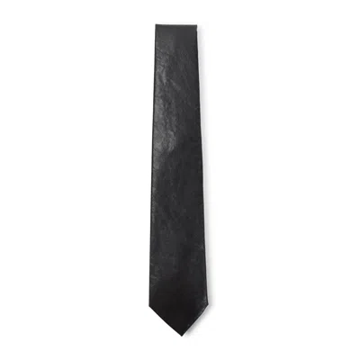 Our Legacy Textured Finish Tie Traditional Shape In Black
