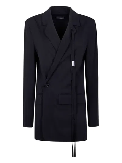 Ann Demeulemeester Olena Wrap Deconstructed Blazer In Black