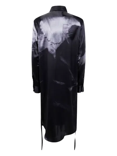 Ann Demeulemeester "rada" High Comfort Shirt With Drawstrings In Black