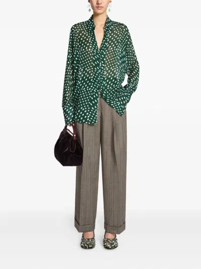 Dries Van Noten Gemstone Embellished Velvet Wedge Mules In Black