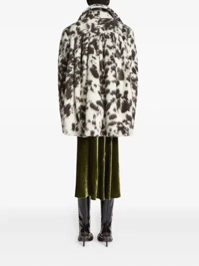 Dries Van Noten Cowhide-pattern Double-breasted Jacket In Neutral
