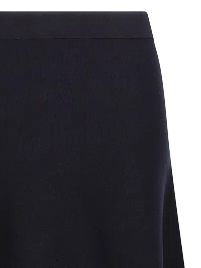 Max Mara High-waisted Flared Skirt With Smooth Finish In Black