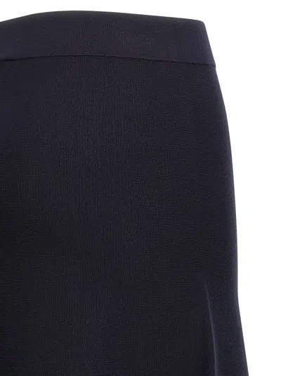 Max Mara High-waisted Flared Skirt With Smooth Finish In Black