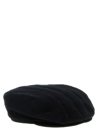 Yohji Yamamoto Quilted Soft Structured Hunting Headwear In Black