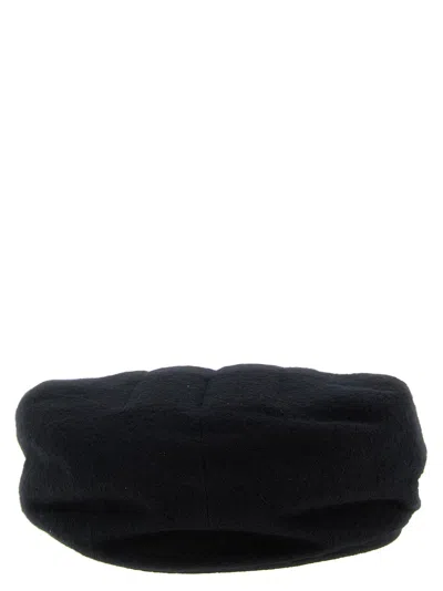 Yohji Yamamoto Quilted Soft Structured Hunting Headwear In Black