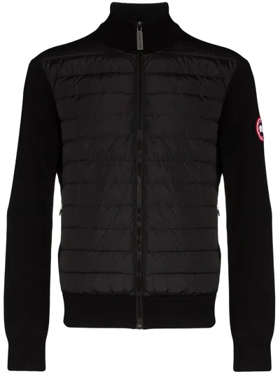 Canada Goose Wattierte Hybridge Huron Jacke Mit Reissverschluss In Black