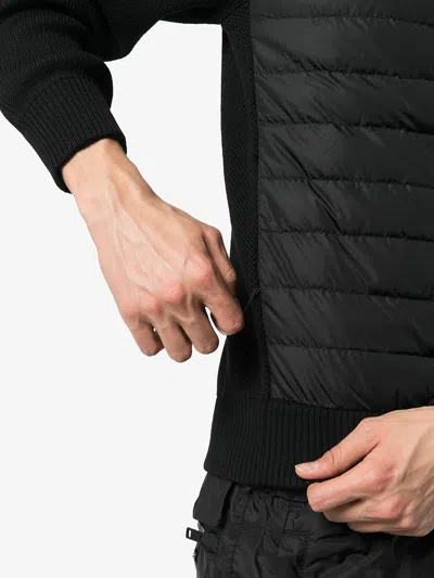 Canada Goose Wattierte Hybridge Huron Jacke Mit Reissverschluss In Black