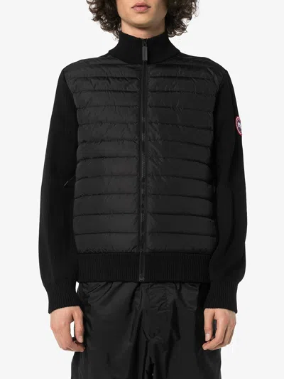 Canada Goose Wattierte Hybridge Huron Jacke Mit Reissverschluss In Black