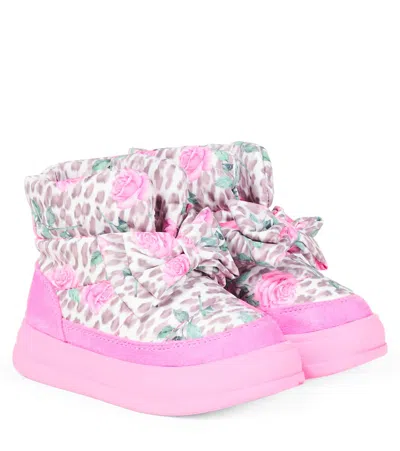 Monnalisa Bedruckte Stiefel In Pink