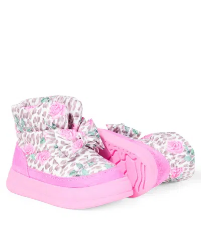 Monnalisa Bedruckte Stiefel In Pink