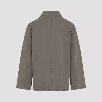 Our Legacy Straight-cut Casual Jacket With Pointed Collar In Gray