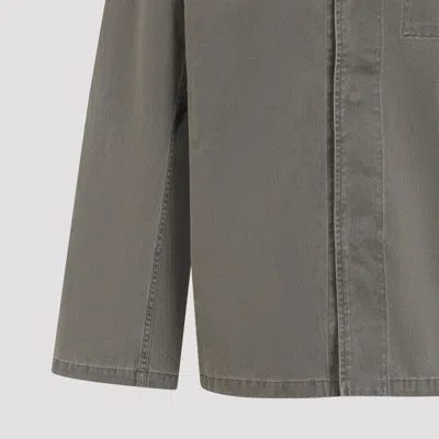 Our Legacy Straight-cut Casual Jacket With Pointed Collar In Gray