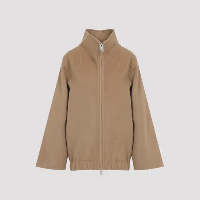 Khaite Garret Zip-up Jacket In Brown