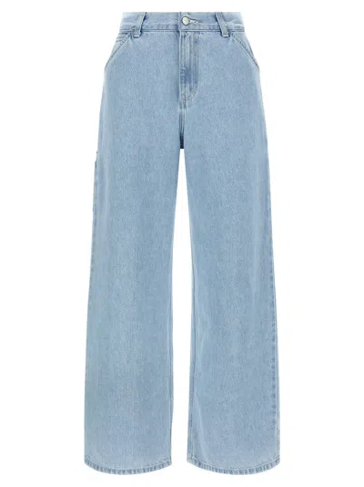 Carhartt Wide Leg Trousers Pockets In Blue