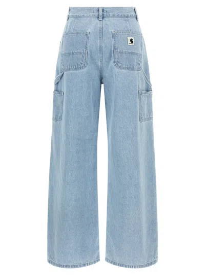 Carhartt Wide Leg Trousers Pockets In Blue