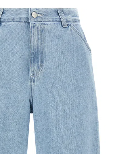 Carhartt Wide Leg Trousers Pockets In Blue