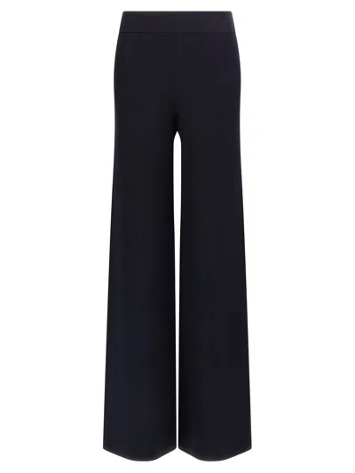 Max Mara Marzia Elastic-waist Palazzo Pants In Black