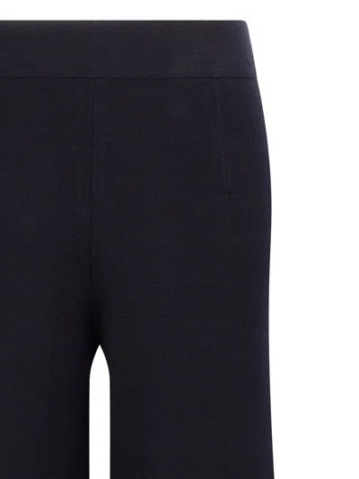 Max Mara Marzia Elastic-waist Palazzo Pants In Black